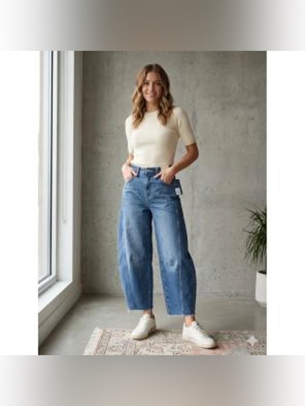 Universal Thread High Rise Barrel Jean - Picture 3 of 7